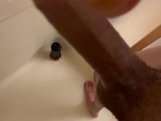 Horny Latino Plays with pocket Pussy in Shower 14/16
