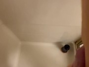 Horny Latino Plays with pocket Pussy in Shower 7/16
