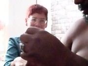 Clipping Daisy's toenails and rubbing her feet 11/16