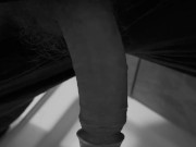 Taking a quick piss on the shower floor, with my semi hard cock 3/16