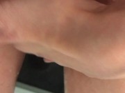 Fingering myself in a bath with foam. Virgin girl masturbate 14/16