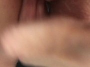 Fingering myself in a bath with foam. Virgin girl masturbate