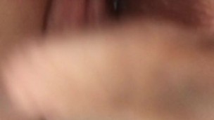 Fingering myself in a bath with foam. Virgin girl masturbate