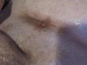 Rubbing my semi hard cock and cum before I got hard to much partying 16/16