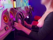 no bra, no panties in the game room 7/16