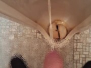 朝立ちでオシッコ。Morning wood, urination 12/16