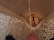 朝立ちでオシッコ。Morning wood, urination 13/16