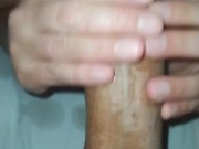 Married blonde visits me and can't swallow the whole cock. She asks to rub the cock without a condom 5/16