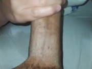 Married blonde visits me and can't swallow the whole cock. She asks to rub the cock without a condom 8/16