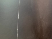 Hairy cock grools long string of precum and leaks pee and bulbourethral fluid down it 2/16