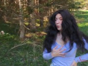 Scared Influencer Lost in The Forest Chose my Cock and Not the Bear 1/16