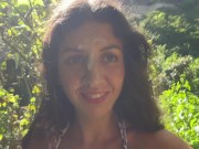 Hottie sucks my dick on a public beach and walks along the shore with cum on her face - Cumwalk 6/16