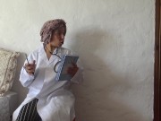 This Turkish doctor is SHOCKED!!! I take out my big cock in front of her. 1/16