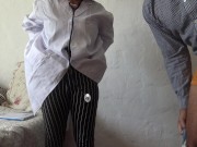 This Turkish doctor is SHOCKED!!! I take out my big cock in front of her. 16/16