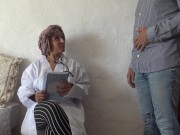 This Turkish doctor is SHOCKED!!! I take out my big cock in front of her. 4/16