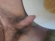 Pissing in the plastic pot 11/16