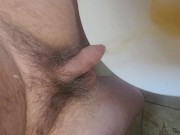 Pissing in the plastic pot 7/16