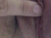 Zoomed virgin pussy touching, stretching 12/16