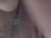 Zoomed virgin pussy touching, stretching 15/16