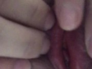 Zoomed virgin pussy touching, stretching 2/16