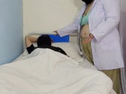 Muslim BBW doctor with anal sex by desi indian patient, doctor cowgirl style anal sex on hard cock w 1/16
