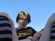 Testing a new toy on my porch and squirting everywhere 12/16