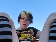 Testing a new toy on my porch and squirting everywhere 8/16