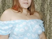 juicy redheaded girl in a gorgeous dress 7/16