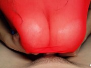 Tittyfuck / Paizuri in a red top - Busty amateur AVeryMilkyWay 10/16