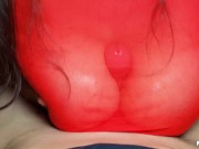 Tittyfuck / Paizuri in a red top - Busty amateur AVeryMilkyWay 12/16