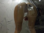 He Finished too Quickly and I had to Ssatisfy Myself in the Shower with Huge DILDO 15/16