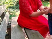 Girl gets fucked and jerks right on a busy walking path ! 2/16