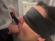 I can't wait, so I suck my boyfriend's dick in the bathroom at a dinner party 14/16