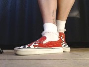 Ruffled White Socks Vans Flame Sneakers Shoeplay 2/16