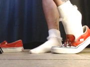 Ruffled White Socks Vans Flame Sneakers Shoeplay 7/16