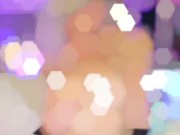 Horny blonde EROTIC dance Masturbation black robe 6/16