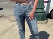 Publicly Soaking my Jeans, Walking Around Braless and Flashing 12/16