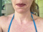 Horny MILF cums while watching herself in the mirror… 3/16