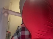 Thick white girl bends over & takes dildo 2/16