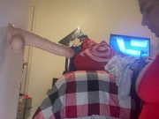 Thick milf bent over & takes dildo part 2