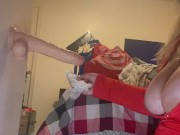 Thick milf bent over & takes dildo part 2 16/16