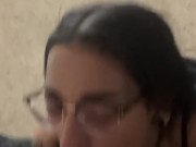 Latina struggling to suck thick cock 15/16