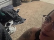 Latina struggling to suck thick cock 16/16