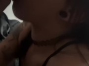 Latina struggling to suck thick cock 4/16