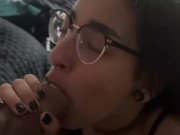 Latina struggling to suck thick cock 7/16