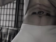 White sweatpants muscle tease 12/16