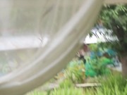 Somewhere in the middle of rice fields a little Filipina gets white cock for foot job and full game 1/16