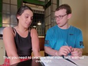 Shy student allows herself to be manipulated by teacher to pass test 1/16