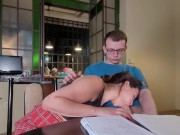 Shy student allows herself to be manipulated by teacher to pass test 3/16