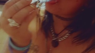 Hardcore dildo blowjob